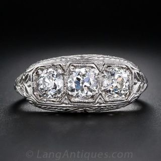 Antique Three-Stone Diamond Ring