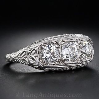 Antique Three-Stone Diamond Ring