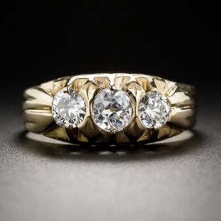 Antique Three-Stone Diamond Ring  - 1