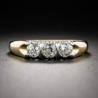 Antique Three-Stone Diamond Ring from Finland