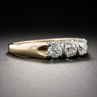 Antique Three-Stone Diamond Ring from Finland