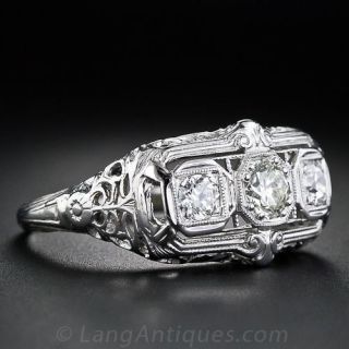 Antique Three-Stone Diamond Ring