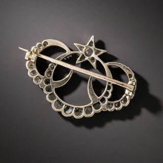 Antique Triple Crescent and Star Pin