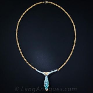 Antique Turqoise Serpent Necklace