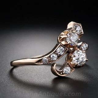 Antique Victorian Diamond Bypass Ring