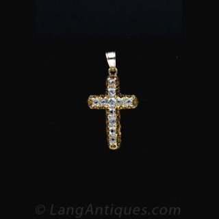Antique Victorian Diamond Cross Main View