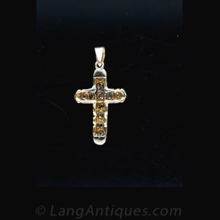 Antique Victorian Diamond Cross