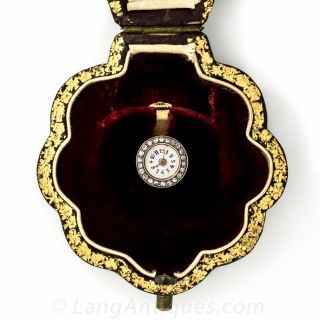Antique Watch Boutonniere with Fitted Box