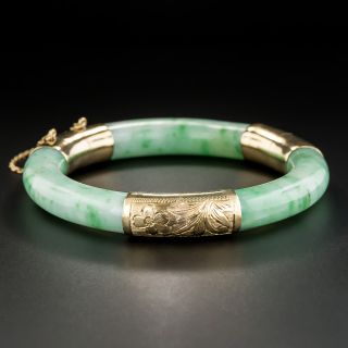 Apple Green Hinged Jade Bangle Bangle