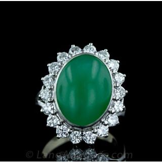 Apple Jade Diamond Cocktail Ring Main View
