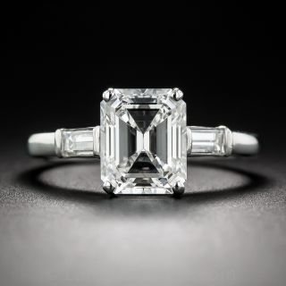 2.21 Carat Emerald-Cut Diamond Ring by Raymond Yard