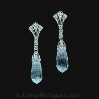 Aqua Briolette drops Main View