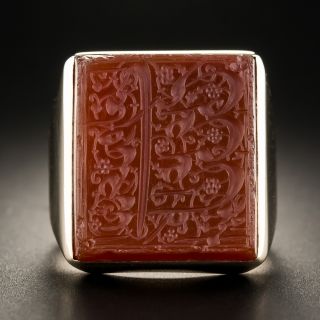 Arabic Carved Carnelian Ring - 3
