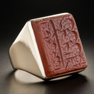 Arabic Carved Carnelian Ring