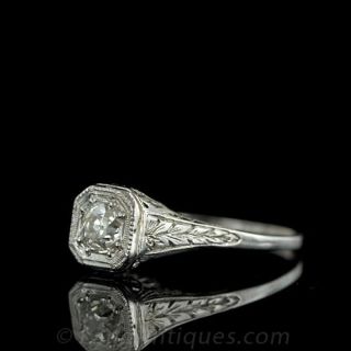 Architectural Deco Diamond Solitaire