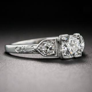 Art Deco 0.45 Carat Diamond Engagement Ring