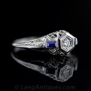 Art Deco .06 Carat Diamond Ring