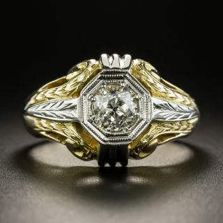 Art Deco 1.00 Carat Diamond Gent's Ring - 2