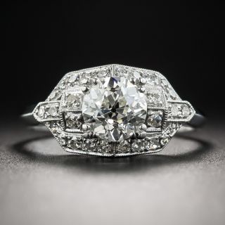 Art Deco 1.00 Carat Diamond Platinum Engagement Ring