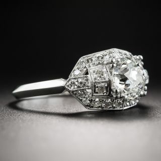 Art Deco 1.00 Carat Diamond Platinum Engagement Ring