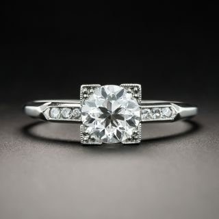 Art Deco 1.00 Carat Diamond Ring by Maurice Tishman - GIA E VS1 - 2