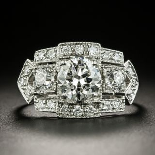 Art Deco 1.01 Carat Diamond Engagement Ring - GIA G VS2 - 2