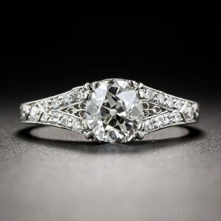 Art Deco 1.01 Carat Diamond Engagement Ring - GIA J VVS2 - 1