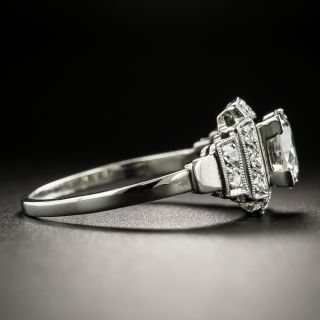 Art Deco 1.01 Carat Diamond Platinum Engagement Ring - GIA