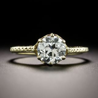 Art Deco 1.01 Carat Diamond Solitaire Ring - GIA I I1 - 2