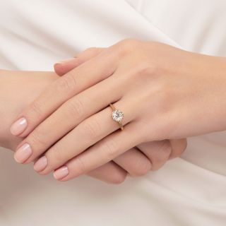 Art Deco 1.01 Carat Diamond Solitaire Ring - GIA I I1