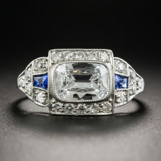 Art Deco 1.02 Carat Antique Cushion-Cut Diamond Ring -  GIA - D VS1 