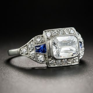 Art Deco 1.02 Carat Antique Cushion-Cut Diamond Ring -  GIA - D VS1 