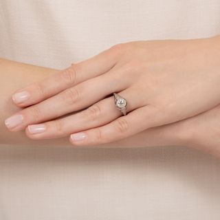Art Deco 1.02 Carat Diamond Solitaire Engagement Ring - GIA J SI1
