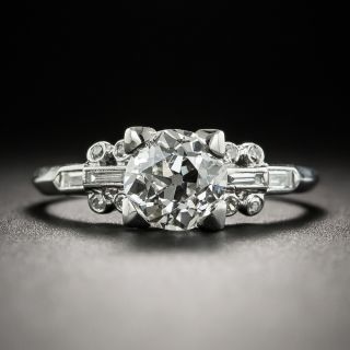 Art Deco 1.03 Carat Diamond Engagement Ring - GIA G VS2 - 1