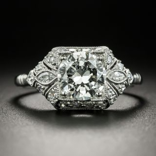 Art Deco 1.03 Carat Diamond Engagement Ring - GIA J VS2 - 2