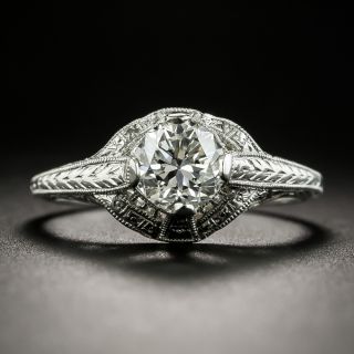 Art Deco 1.04 Carat Diamond Engagement Ring - GIA FSI1 - 2