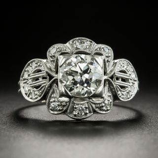 Art Deco 1.04 Carat Diamond Engagement Ring - GIA K VS2 - 1