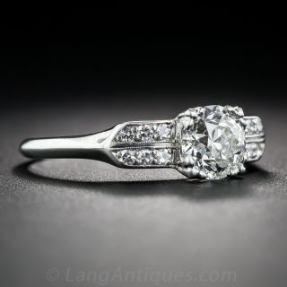 Art Deco 1.04 Carat Diamond Engagement Ring