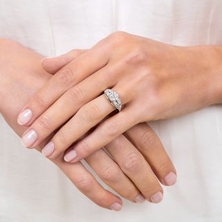 Art Deco 1.04 Carat Diamond Platinum Engagement Ring - GIA G VS1