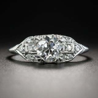 Art Deco 1.04 Carat Diamond Platinum Engagement Ring - GIA J VS2 