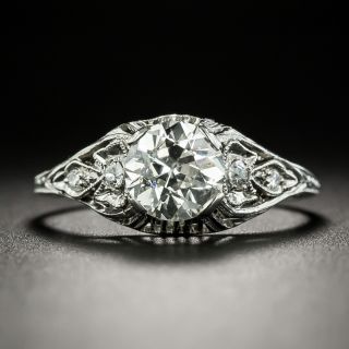 Art Deco 1.05 Carat Diamond Engagement Ring by Katz and Ogush - GIA I SI1 - 2