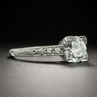 Art Deco 1.05 Carat Diamond Engagement Ring - GIA E VVS2