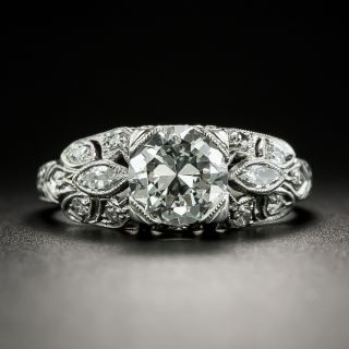 Art Deco 1.05 Carat Diamond Engagement Ring - GIA F VS1 - 2