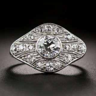 Art Deco 1.05 Carat Diamond Engagement Ring - GIA, Size 6 3/4 - 5