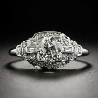 Art Deco 1.05 Carat Diamond Platinum Engagement Ring - GIA L SI1 - 2