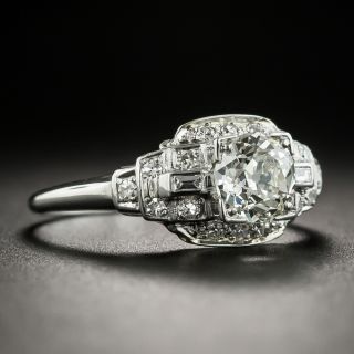 Art Deco 1.05 Carat Diamond Platinum Engagement Ring - GIA L SI1