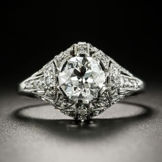 Art Deco 1.06 Carat Diamond Engagement Ring - GIA E VS2 - 2