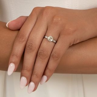 Art Deco 1.06 Carat Diamond Engagement Ring - GIA M VS1