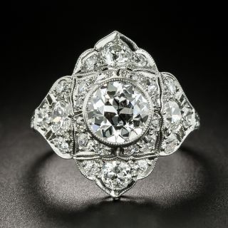 Art Deco 1.06 Carat Diamond Platinum Ring - GIA D VS2 - 2