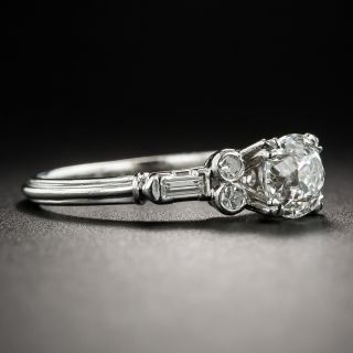 Art Deco 1.06 Carat Platinum Diamond Engagement Ring - GIA I VS1